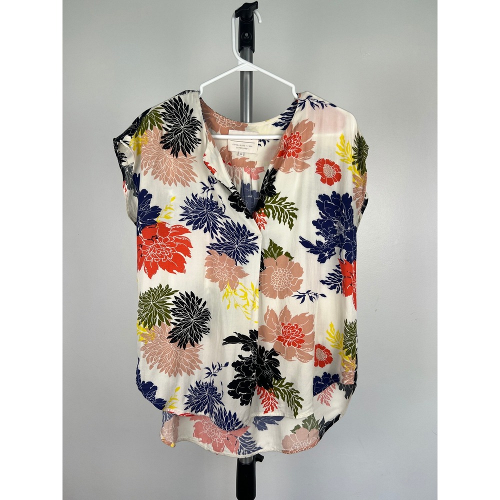 Part Two Copenhagen Floral Viscose Blouse White Multi Sample EU36 US6